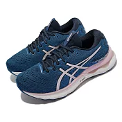 Asics 慢跑鞋 GEL-Nimbus 24 D 寬楦 藍 粉紅 亞瑟士 路跑 女鞋 1012B199400
