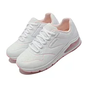 Skechers 休閒鞋 Uno 2-Air Feels 氣墊 女鞋 支撐 白 淡粉 厚底 155629WLPK