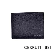 【Cerruti 1881】頂級義大利小牛皮12卡短夾 KIRK系列(黑色 CEPU05400M)