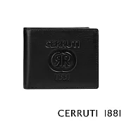 【Cerruti 1881】頂級義大利小牛皮6卡短夾 GARY系列(黑色 CEPU05532M)