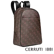 【Cerruti 1881】頂級時尚小牛皮後背包 IAN系列(咖啡色 CEZA05000T)