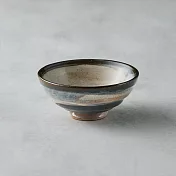 有種創意 - 日本美濃燒 - 雲畫黑陶飯碗 (12.5cm)