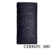 【Cerruti 1881】頂級義大利小牛皮12卡長夾 NINO系列(黑色 CEPU05411M)
