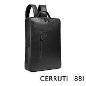 【Cerruti 1881】頂級義大利小牛皮後背包 JASON系列(黑色 CEZA05331M)
