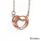 GIUMKA情侶項鍊愛的進行式短項鏈 男女情人對鍊 單個價格 MN08014 情人節鋼飾推薦 45cm 玫金色女鍊