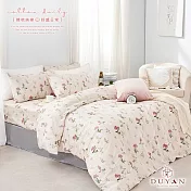 【DUYAN 竹漾】精梳純棉雙人床包三件組 / 花草繪本 台灣製