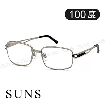台灣製 老花眼鏡 時尚簍空金屬框  閱讀眼鏡 高硬度耐磨鏡片 配戴不暈眩 100度