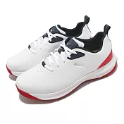 Puma 高爾夫球鞋 Fusion FX Wide 男鞋 寬楦 白 紅 防水鞋面 鞋釘 止滑 高球 37623704