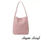 Legato Largo Lusso 抽褶造型純色托特包 Large size- 櫻花粉