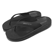Skechers 拖鞋 Hyper Slide-Simplex 男鞋 黑 全黑 舒緩 夾腳拖 皮面 人字拖 固特異 246021BBK