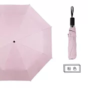 CS22 黑膠抗UV晴雨自動收開兩用折疊傘5色(8骨雨傘/自動折傘) 粉色