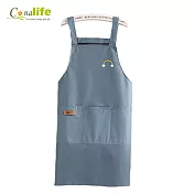 [Conalife] 簡約風防水背帶工作圍裙 （1入）- 藍色