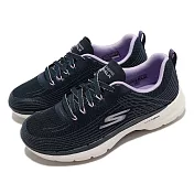 Skechers 健走鞋 Go Walk 6 女鞋 深藍色 紫 機能 健行 支撐 透氣鞋墊 124554NVLV