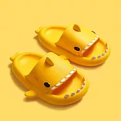 【JAR嚴選】兒童立體鯊魚EVA軟底居家防滑拖鞋 16 黃