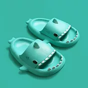 【JAR嚴選】兒童立體鯊魚EVA軟底居家防滑拖鞋 16 藍