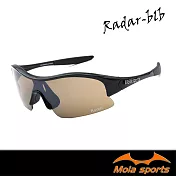 Mola 摩拉 運動太陽眼鏡 墨鏡 男女 UV400 黑框 茶片 小臉 安全防護鏡片 Radar-blb