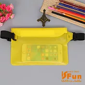 【iSFun】透視防水*手機平版電腦觸控腰包 黃