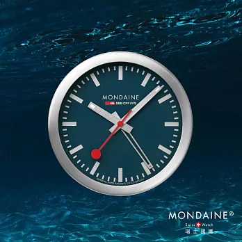 MONDAINE 瑞士國鐵 12.5cm兩用鬧鐘 深海藍