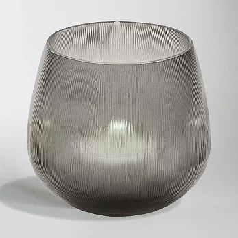 《PHILIPPI》絲紋玻璃燭台(透黑) | 蠟燭臺 燭座
