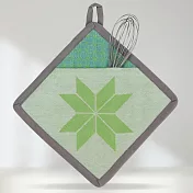 《KELA》方形純棉隔熱墊(草綠) | 桌墊 鍋墊 餐墊 耐熱墊 杯墊