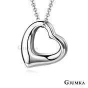GIUMKA白鋼項鍊鋼飾質感女鍊愛心短項鏈 完美甜心 銀色/玫金色 MN03119 鋼飾推薦 45cm 銀色