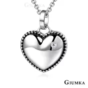 GIUMKA白鋼項鍊鋼飾質感女鍊愛心短項鏈 俏麗甜心 銀色/玫金色 MN03124 鋼飾推薦 45cm 銀色