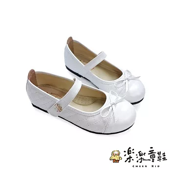 台灣製菱格鑽花公主鞋-白色 (C009-1) 台灣製 MIT 女童鞋 皮鞋 娃娃鞋 大童鞋 親子鞋 花童鞋 20.5 白色