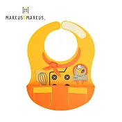 【MARCUS＆MARCUS】大口袋寬版矽膠立體圍兜-小廚師(黃)