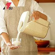 【日本RISU】雜糧穀物儲米桶(附量杯)-2.5L-2色可選 (麥片/飼料桶) -白