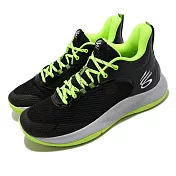 Under Armour 籃球鞋 3Z6 男款 黑 螢光綠 Curry 子系列 UA 防撕裂 輕量 3025090001