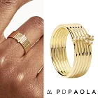 PD PAOLA 西班牙時尚潮牌 簡約鑲鑽戒指 金色戒指 多層款 SUPER NOVA GOLD S