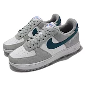 Nike 休閒鞋 Air Force 1 07 LV8 灰 白 藍 麂皮 男鞋 AF1 DH7568-001