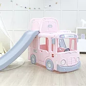 【韓國YAYA】三合一兒童巴士滑梯(兩款可選) 夢幻粉紅