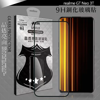 VXTRA 全膠貼合 realme GT Neo 3T 滿版疏水疏油9H鋼化頂級玻璃膜(黑)