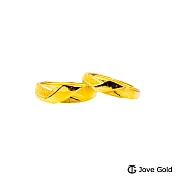 JoveGold漾金飾 幸福結黃金成對戒指