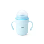 VIIDA Soufflé 鴨嘴型抗菌不鏽鋼學習杯 寶貝藍