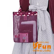 【iSFun】旅行專用＊網狀透氣小號手提袋  嫣紅花朵