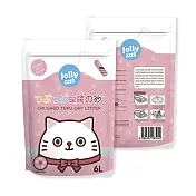 【朱莉貓Jolly Cat】碎狀凝結式豆腐貓砂6L-【櫻花】天然可沖馬桶