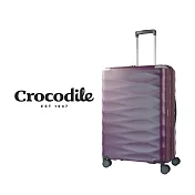 【Crocodile】鱷魚皮件 PC霧面拉鍊箱 商務行李箱 24吋旅行箱 可擴充 含TSA鎖-0111-07824-羅蘭紫/孔雀綠二色 24吋 羅蘭紫