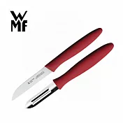 德國WMF 蔬果刀削皮刀雙刀組 (紅色) (超值組合)