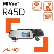 MIO R45D 後視鏡型 1080P GPS 區間測速 倒車顯影 前後雙鏡行車記錄器<贈32G+拭鏡布+PNY耳機> R45D R45D