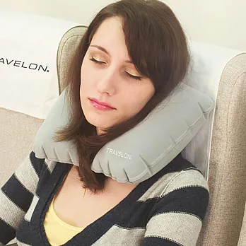 《TRAVELON》旅行充氣枕 | 午睡枕 飛機枕 旅行枕 護頸枕 U行枕