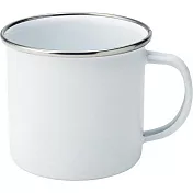 《Utopia》琺瑯馬克杯(銀白300ml) | 水杯 茶杯 咖啡杯 露營杯 琺瑯杯