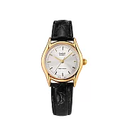 CASIO 卡西歐 LTP-1094Q 時尚簡約文青小巧錶面金框皮帶手錶 -7A