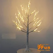 【iSFun】雪白樺樹*花藝聖誕新春樹木情境景觀燈90cm
