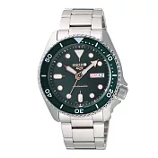 SEIKO 次世代5號綠水鬼機械腕錶-銀X綠金