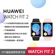 (贈4豪禮)HUAWEI WATCH FIT 2 活力款 - 矽膠錶帶 幻夜黑