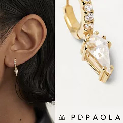 PD PAOLA 西班牙時尚潮牌 金色迷你耳環 小圓X菱形 MANILA