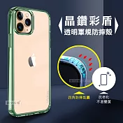 CITY晶鑽彩盾 iPhone 11 Pro Max 6.5吋 抗發黃透明殼 氣囊軍規防摔殻 手機殼 (森林綠)