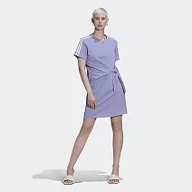 ADIDAS TEE DRESS 女 扭結洋裝 HB9505 38 紫色